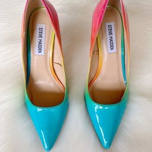 Steve Madden Zaney Pointed Toe Rainbow Size 6.5